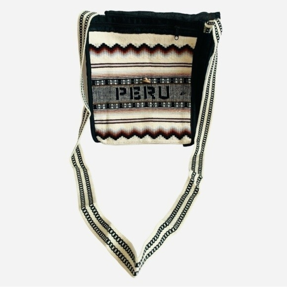 Peru Andean Wool Canvas Crossbody Shoulder Bag Unisex Handmade NWOT - Picture 4 of 4